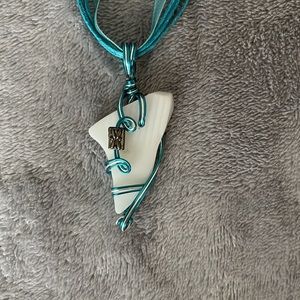 Ivory and teal necklace